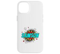 Funny Personalized Name Comic Pop Art Superhero Samson Case for iPhone 14 Plus