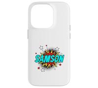 Funny Personalized Name Comic Pop Art Superhero Samson Case for iPhone 14 Pro