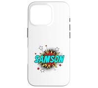 Funny Personalized Name Comic Pop Art Superhero Samson Case for iPhone 16 Pro