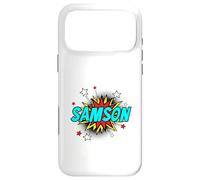 Funny Personalized Name Comic Pop Art Superhero Samson Case for iPhone 17 Pro Max