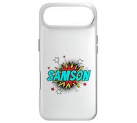 Funny Personalized Name Comic Pop Art Superhero Samson Case for iPhone Air