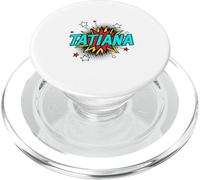 Funny Personalized Name Comic Pop Art Superhero Tatiana PopSockets PopGrip for MagSafe
