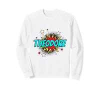 Funny Personalized Name Comic Pop Art Superhero Theodore Sweatshirt