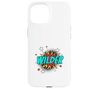 Funny Personalized Name Comic Pop Art Superhero Wilder Case for iPhone 15