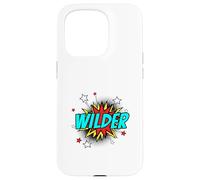 Funny Personalized Name Comic Pop Art Superhero Wilder Case for iPhone 15 Pro