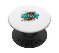 Funny Personalized Name Comic Pop Art Superhero Wilder PopSockets Adhesive PopGrip