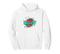 Funny Personalized Name Comic Pop Art Superhero Willow Pullover Hoodie