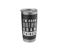 Funny Personalized Name Joke Im Adam Doing Adam Things Stainless Steel Insulated Tumbler