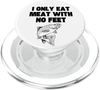 Funny Pescatarian Fish Diet 100% Pescatarian Not Vegan PopSockets PopGrip for MagSafe