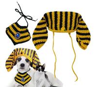 Funny Pet Costume - Knitting Pet Outfit, Adjustable Party Clothes | Long Lasting Polyester Photo Props Cute Witch, Lion Mane Halloween Scary Skeleton, Adorable Pumpkin Costume for Dogs Cats