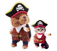 Funny Pet Costume Stand-Up Outfit - Cute Clothes Kawaii Set Adorable Cowboy Style for Dogs & Cats (Pirate,Small)