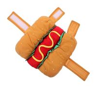 Funny PET Dog Costume Halloween Hot Dog Cosplay Size XS Polyester | Easy off Hook and Loop Closure, Cute Novelty Look for Toy Breed Dogs and Indoor Photoshoots