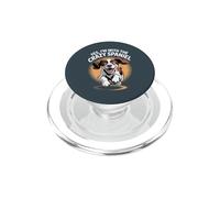 Funny Pet English Springer Dog Yes Im with the Crazy Spaniel PopSockets PopGrip for MagSafe