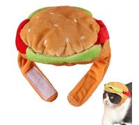 Funny Pet Hat, Cat Hats - Hamburger Hats for Halloween Costumes for Dogs and Cats - Hamburger Cosplay for Dogs, Cat Halloween Photo Hat