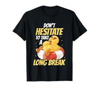 funny pet hibernate jokes sleepy cute duck taking nap break T-Shirt