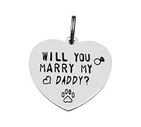 Funny Pet Tag Dog Collar Tag Dog ID Tag Dog Dad Gift Will You Marry My Daddy Keyring Puppy ID Tag Fathers Day Gift Christmas Birthday Gift Dog Owner Gift for Men
