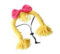 Funny Pet Wigs with Bangs for Halloween Christmas Party Costume Accessories Wigs Double Ponytail Party Fashion Accessories