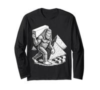 Funny Pharaoh Bigfoot Pyramid Ancient Egyptian Long Sleeve T-Shirt