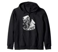 Funny Pharaoh Bigfoot Pyramid Ancient Egyptian Zip Hoodie