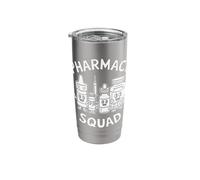 Funny Pharmacist Pharmacy Squad Tech Technician Healthcare Stainless Steel Insulated Tumbler