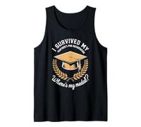 Funny PhD Dissertation Doctorate PhD Graduation Husband Tank Top
