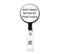 Funny PHD Graduation Gift Doctorate Student Graduate Badge Reel Don’t Make Use Me Phd Voice Learned Scholar Graduate Gifts (PHD Badge)