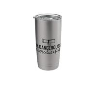 Funny PhD Shirt Dangerously Overeducated Graduation Gift Stainless Steel Insulated Tumbler