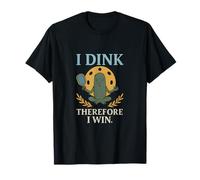 Funny Philosophical Pickle I Dink Pickleball Laurel Wreath T-Shirt