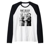 Funny Philosophy Don't Believe Everything Philosopher Raglan Baseball Tee