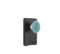 Funny philosophy misquote I think therefore ironic sarcastic PopSockets PopWallet for MagSafe
