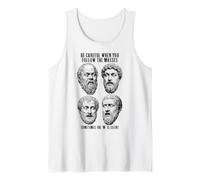 Funny Philosophy Socrates Aurelius Aristotle Plato Masses Tank Top