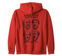 Funny Philosophy Socrates Aurelius Aristotle Plato Masses Zip Hoodie