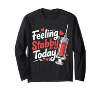 Funny Phlebotomist Blood Draw Tech Phlebotomy Long Sleeve T-Shirt