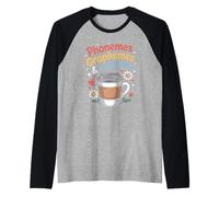 Funny Phonemes Graphemes Caffeine Linguistics Humor Saying Raglan Baseball Tee