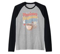 Funny Phonemes Graphemes Caffeine Linguistics Humor Saying Raglan Baseball Tee