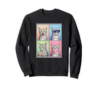 funny photo booth meme Egyptian Mau cat Sweatshirt