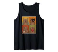 Funny Photo Booth Meme Exotic Shorthair Brown cat Tank Top