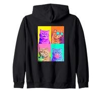 funny photo booth meme exotic shorthair brown cat Zip Hoodie