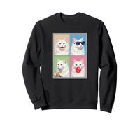funny photo booth meme turkish angora cat Sweatshirt
