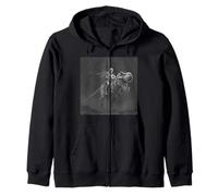 Funny Photo Skeleton Riding a T-Rex Halloween Meme Zip Hoodie