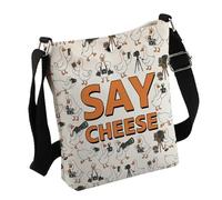 Funny Photography Gift Say Cheese Goose Crossbody Bag Camera Lover Gift Photographer G-ift (CheeseBag)