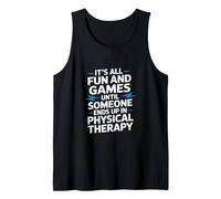 Funny Physical Therapy Saying Lightning Bolt Tank Top