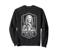 Funny Physics Isaac Newton Apple Cider Vintage Label Science Sweatshirt
