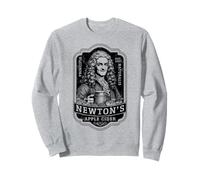 Funny Physics Isaac Newton Apple Cider Vintage Label Science Sweatshirt