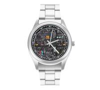 Funny Physics Science Quartz Watch Alloy Watch Dress Decorative for Business Men Women with Design Pattern Print