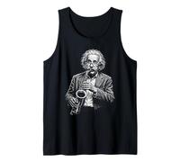 Funny Physics Scientist Playing Sax Math Nerd Science Humor Tank Top