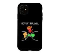 Funny Physics Teacher Electricity Explained Science Joke Case for iPhone 11