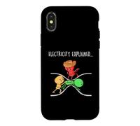 Funny Physics Teacher Electricity Explained Science Joke Case for iPhone X/XS
