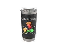 Funny Physics Teacher Electricity Explained Science Joke Stainless Steel Insulated Tumbler