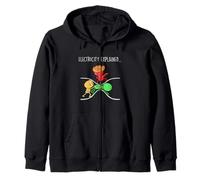 Funny Physics Teacher Electricity Explained Science Joke Zip Hoodie